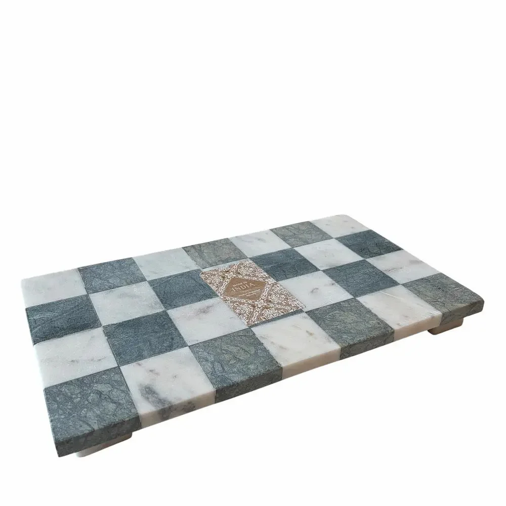 Handcrafted in India marble checkered